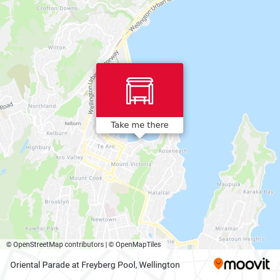 Oriental Parade at Freyberg Pool map