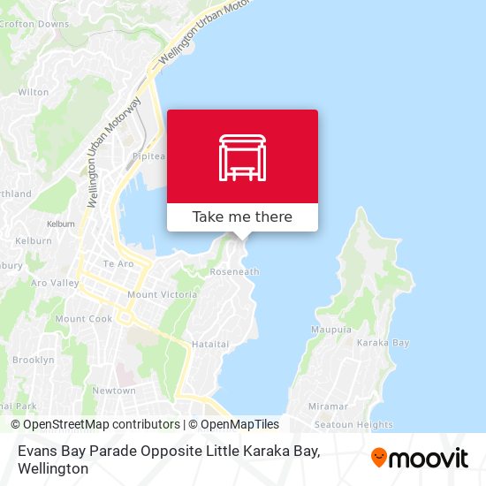 Evans Bay Parade Opposite Little Karaka Bay map