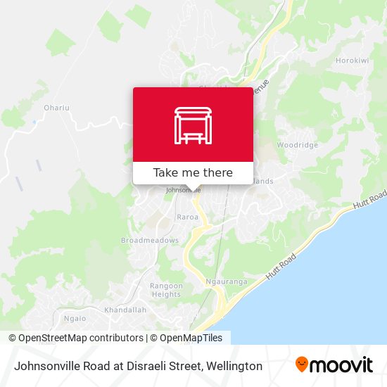 Johnsonville Road at Disraeli Street map