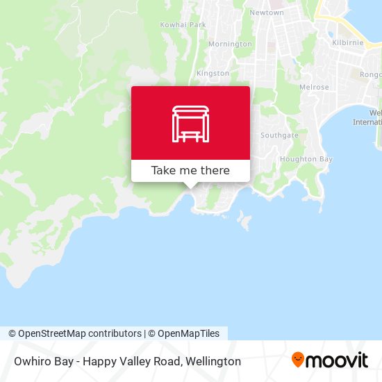 Owhiro Bay - Happy Valley Road map