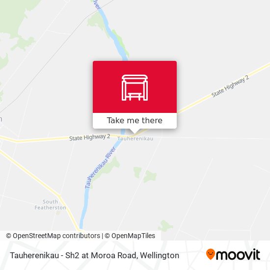 Tauherenikau - Sh2 at Moroa Road map