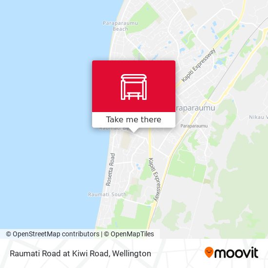Raumati Road at Kiwi Road map