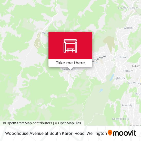 Woodhouse Avenue at South Karori Road map