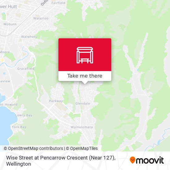 Wise Street at Pencarrow Crescent (Near 127) map