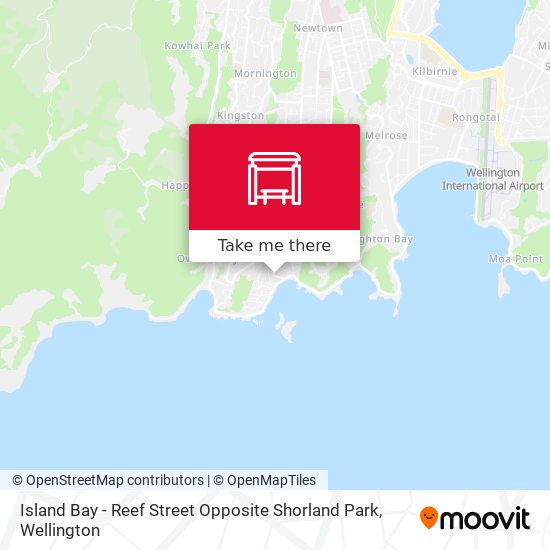 Island Bay - Reef Street Opposite Shorland Park map