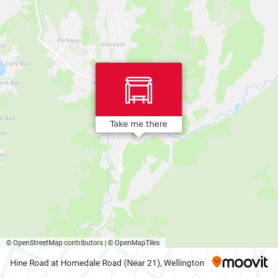 Hine Road at Homedale Road (Near 21) map