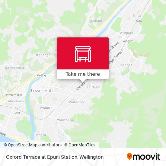 Oxford Terrace at Epuni Station map