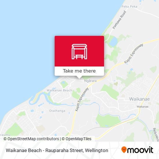 Waikanae Beach - Rauparaha Street map