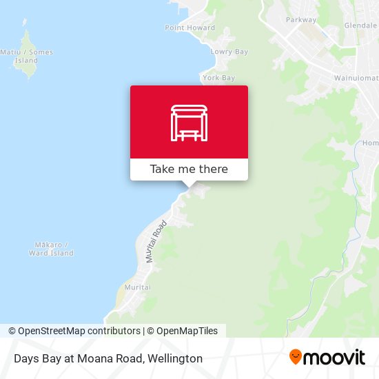 Days Bay at Moana Road map