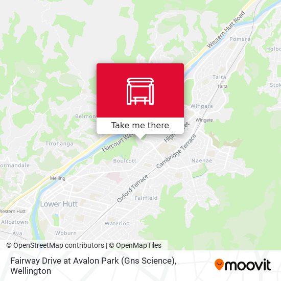 Fairway Drive at Avalon Park (Gns Science) map