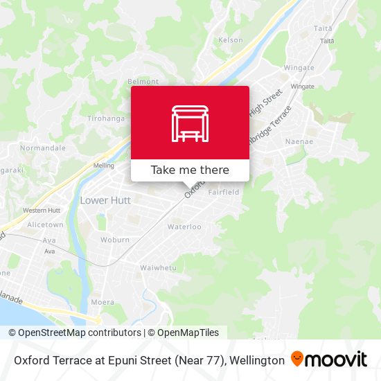 Oxford Terrace at Epuni Street (Near 77) map