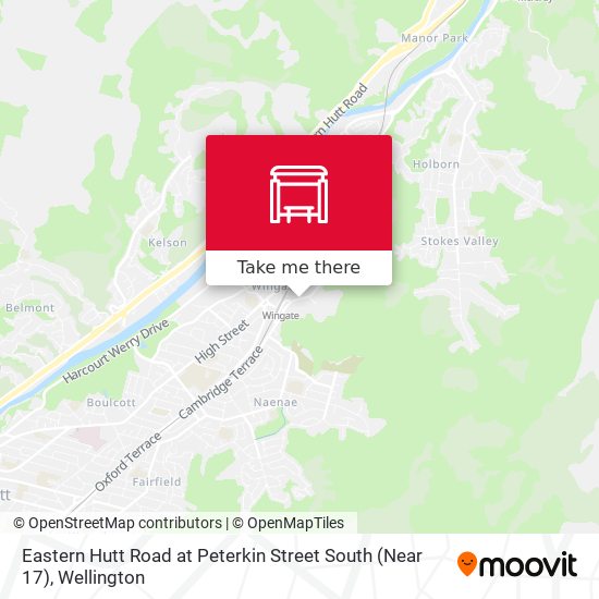 Eastern Hutt Road at Peterkin Street South (Near 17) map