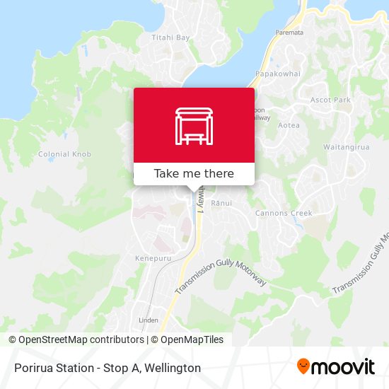 Porirua Station - Stop A map