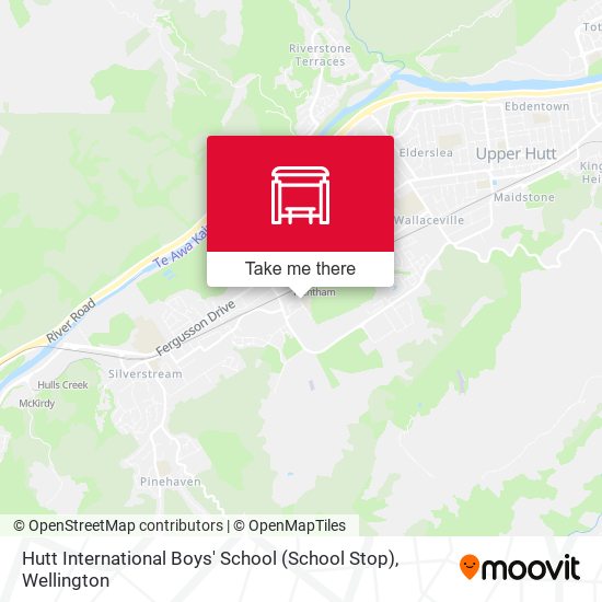 Hutt International Boys' School (School Stop) map