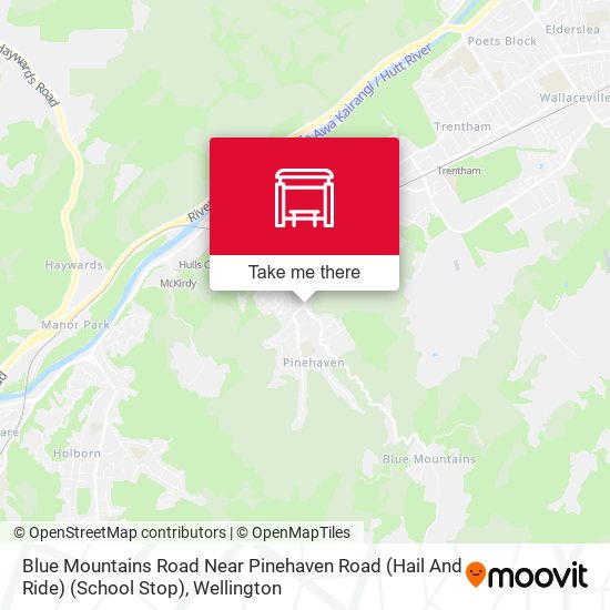 Blue Mountains Road Near Pinehaven Road (Hail And Ride) (School Stop)地图