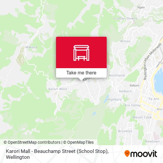 Karori Mall - Beauchamp Street (School Stop) map