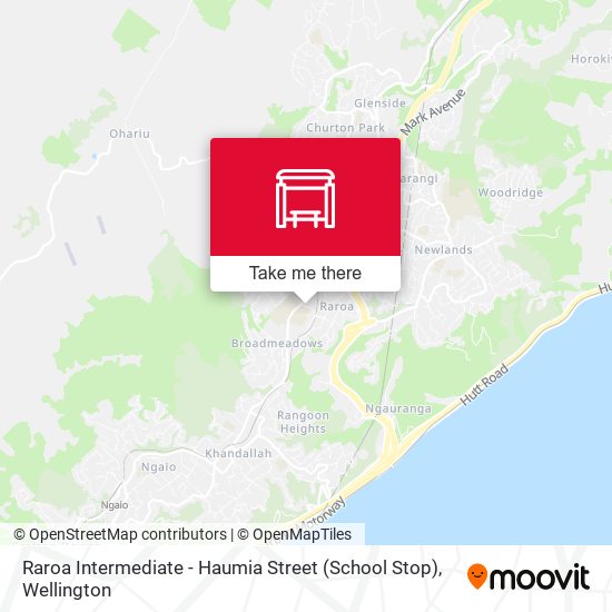 Raroa Intermediate - Haumia Street (School Stop) map