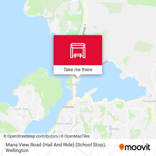 Mana View Road (Hail And Ride) (School Stop) map