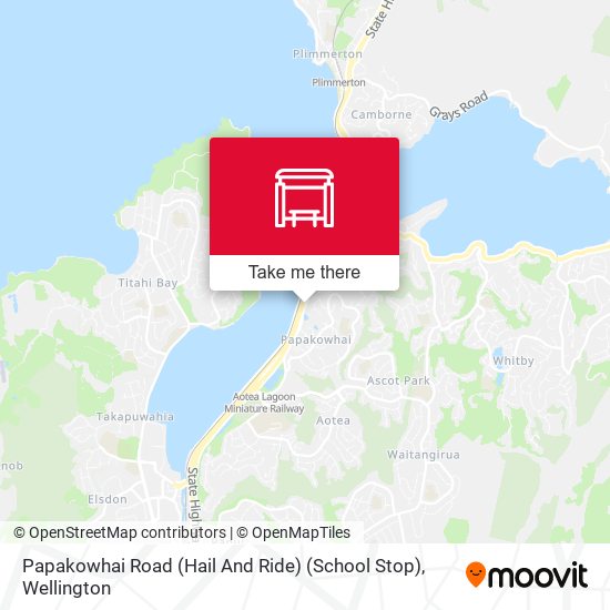 Papakowhai Road (Hail And Ride) (School Stop) map