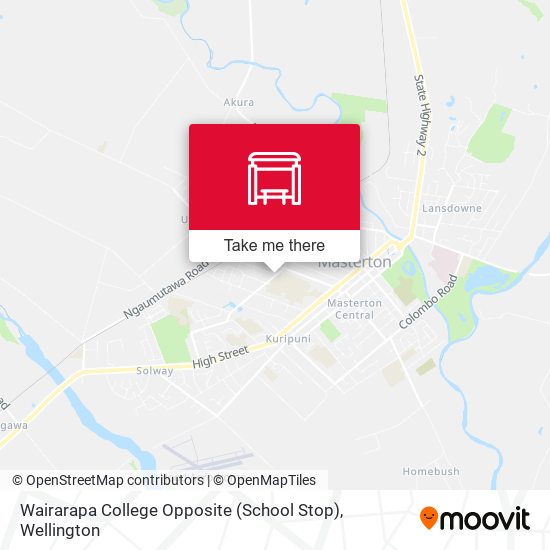 Wairarapa College Opposite (School Stop)地图