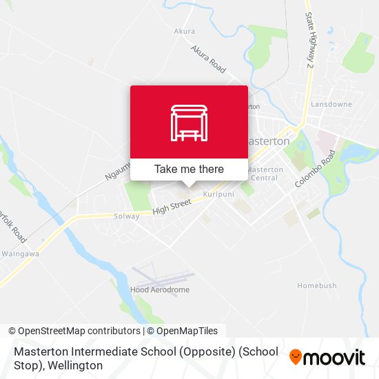 Masterton Intermediate School (Opposite) (School Stop) map