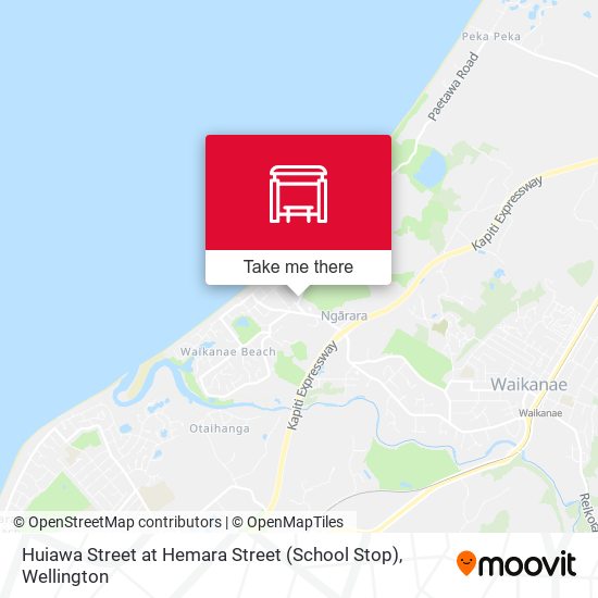 Huiawa Street at Hemara Street (School Stop)地图