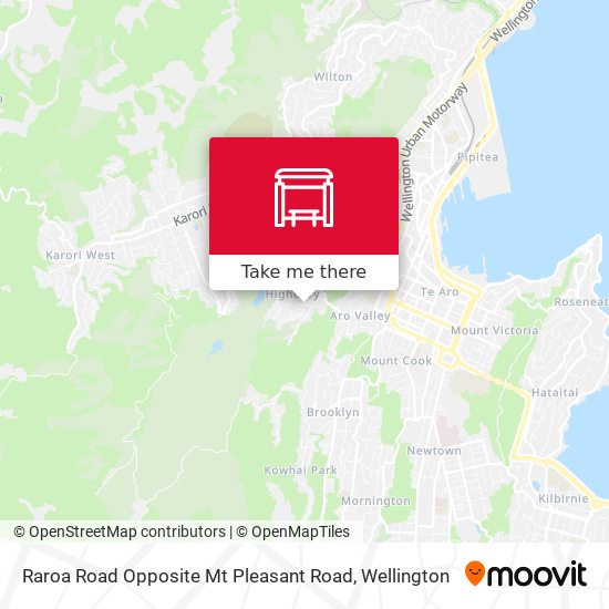 Raroa Road Opposite Mt Pleasant Road map