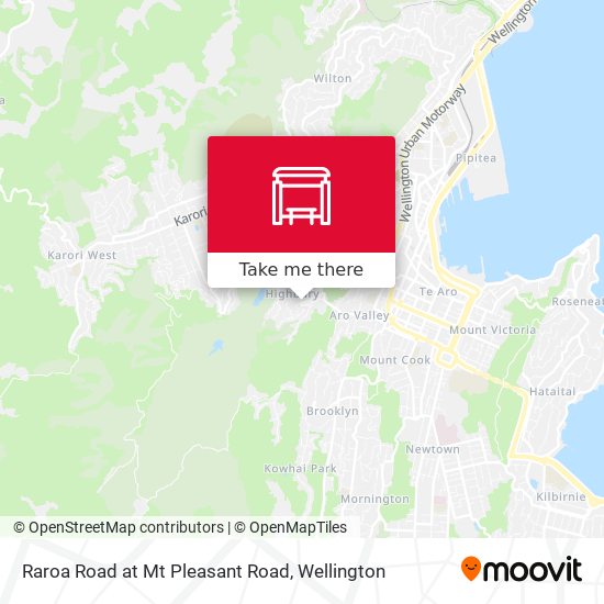 Raroa Road at Mt Pleasant Road map