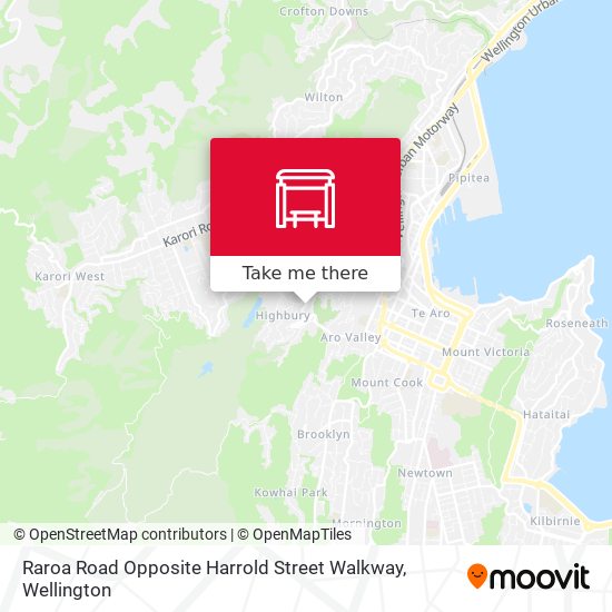 Raroa Road Opposite Harrold Street Walkway map