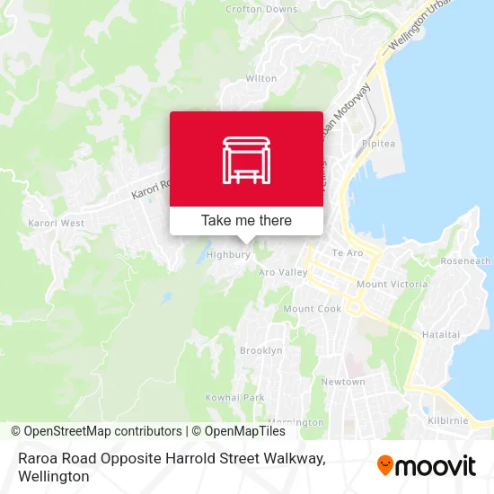 Raroa Road Opposite Harrold Street Walkway map