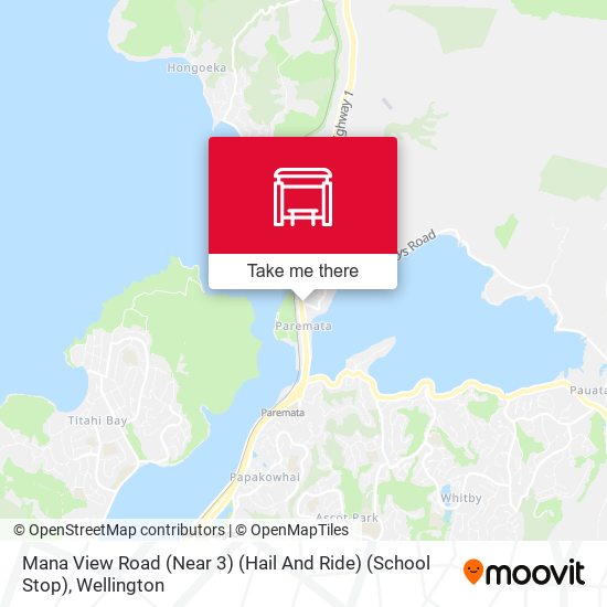 Mana View Road (Near 3) (Hail And Ride) (School Stop) map