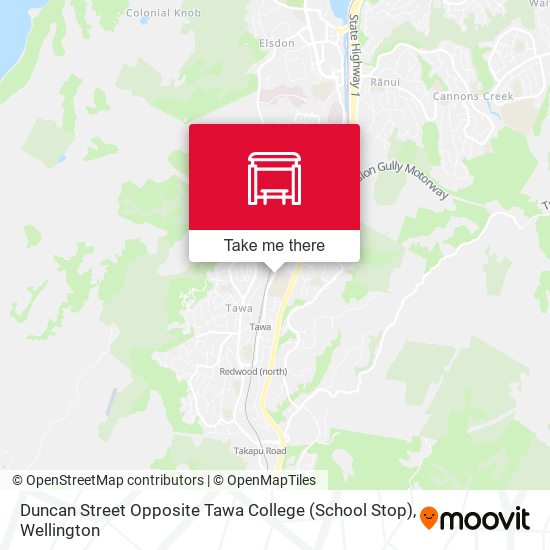 Duncan Street Opposite Tawa College (School Stop) map