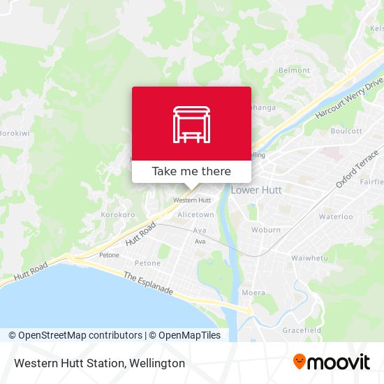 Western Hutt Station map