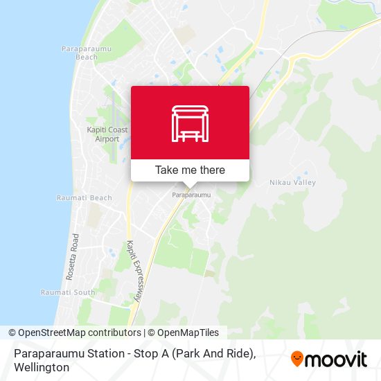 Paraparaumu Station - Stop A (Park And Ride) map