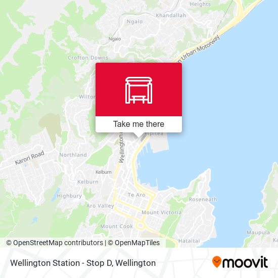 Wellington Station - Stop D map