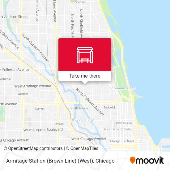 Armitage Station (Brown Line) (West) map