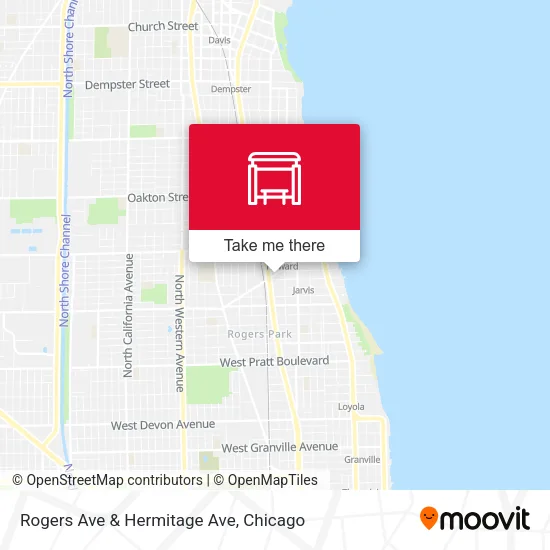 Rogers Ave & Hermitage Ave map