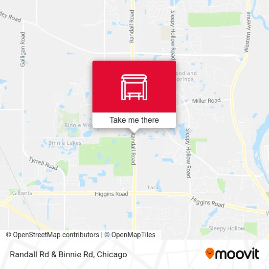 Randall Rd & Binnie Rd map