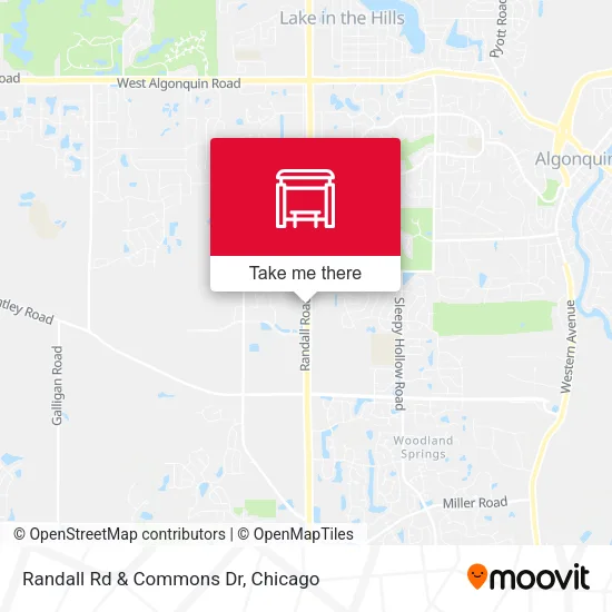 Randall Rd & Commons Dr map