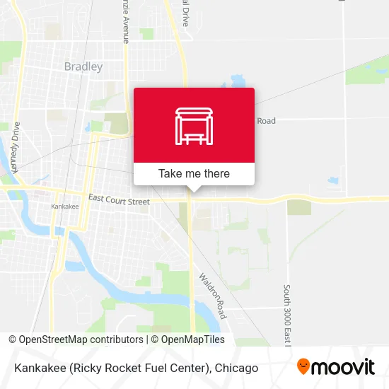 Kankakee (Ricky Rocket Fuel Center) map