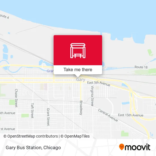 Gary Bus Station map