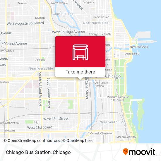 Mapa de Chicago Bus Station