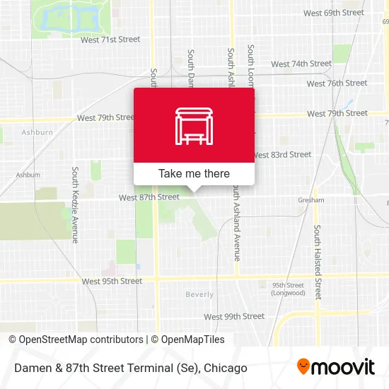Damen & 87th Street Terminal (Se) map
