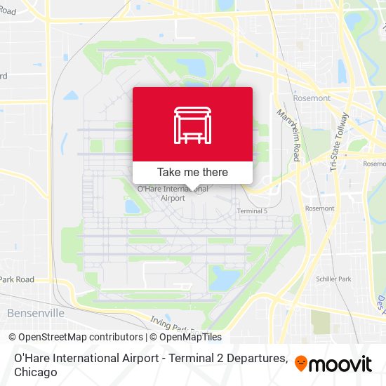 Mapa de O'Hare International Airport - Terminal 2 Departures