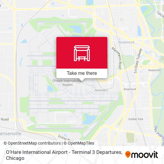 Mapa de O'Hare International Airport - Terminal 3 Departures