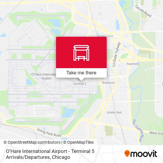 O'Hare International Airport - Terminal 5 Arrivals / Departures map