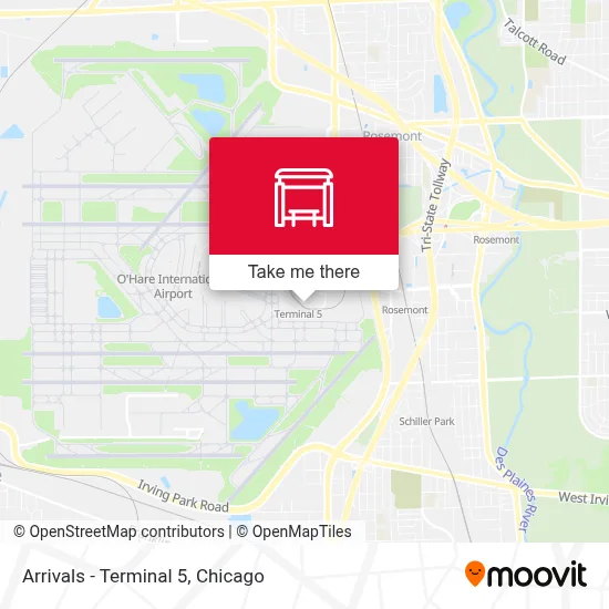 Arrivals - Terminal 5 map