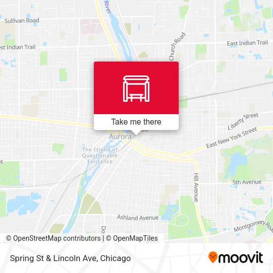 Spring St & Lincoln Ave map