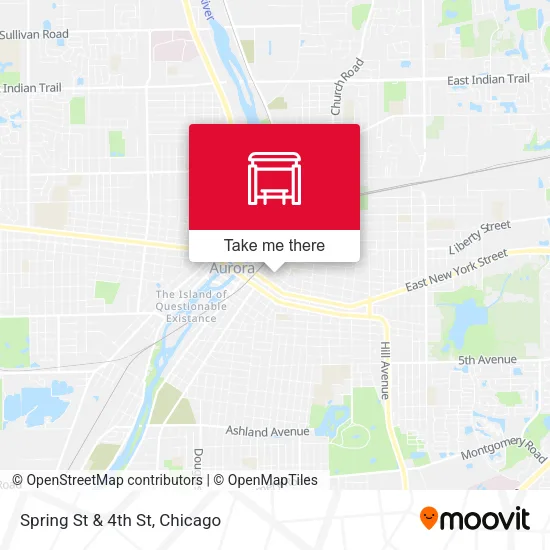 Spring St & 4th St map
