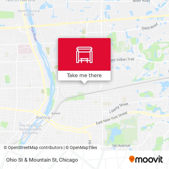 Ohio St & Mountain St map